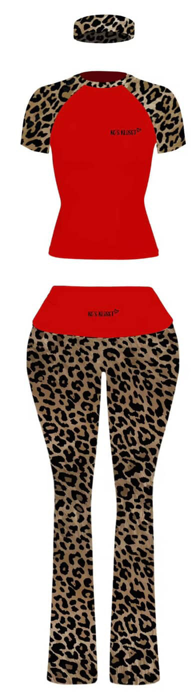 Leopard Red Yoga Set PRE-ORDER